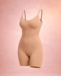 Mid Thigh Bodysuit Shapewear Open Crotch - Body Shaper