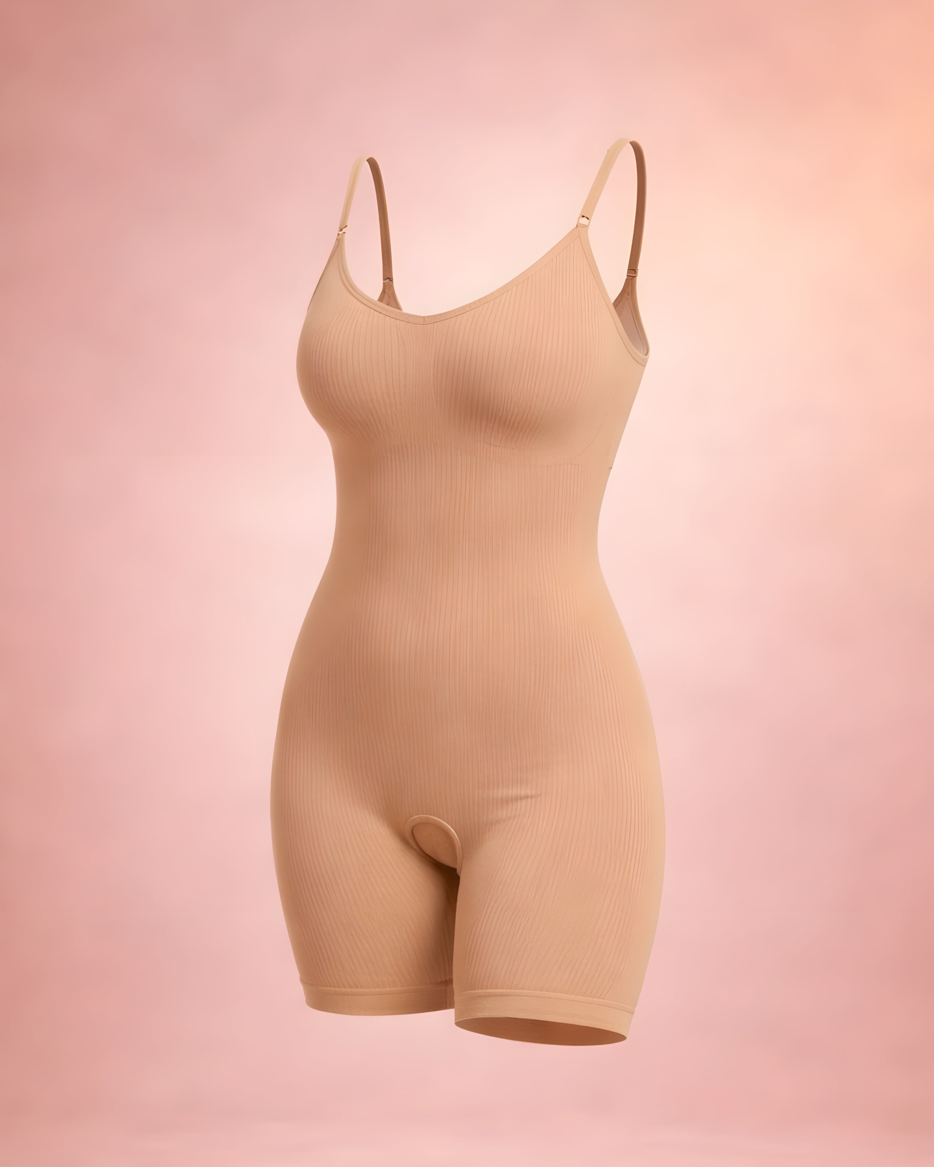 Mid Thigh Bodysuit Shapewear Open Crotch - Body Shaper