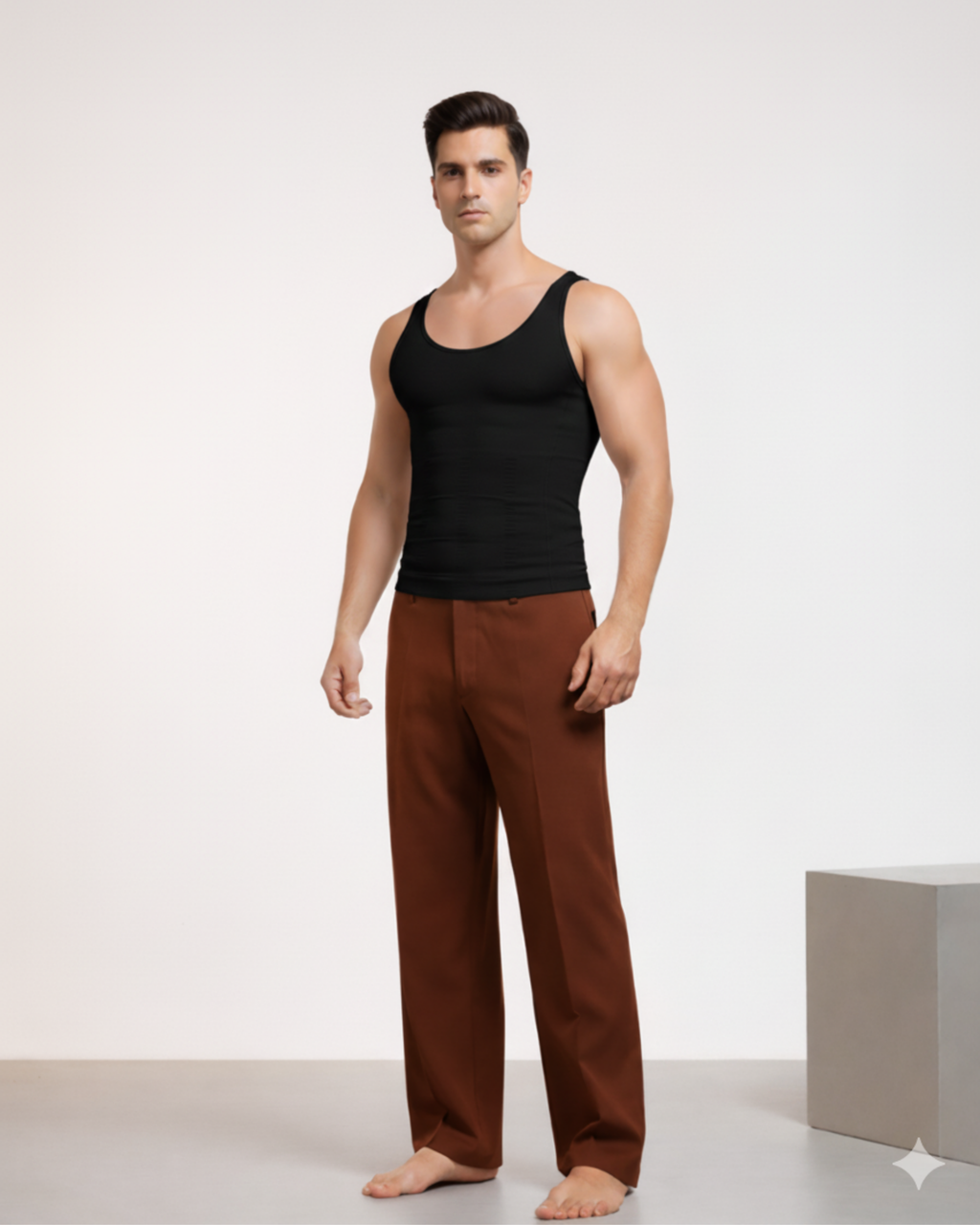 Men Slimming Body Shaper Vest Black
