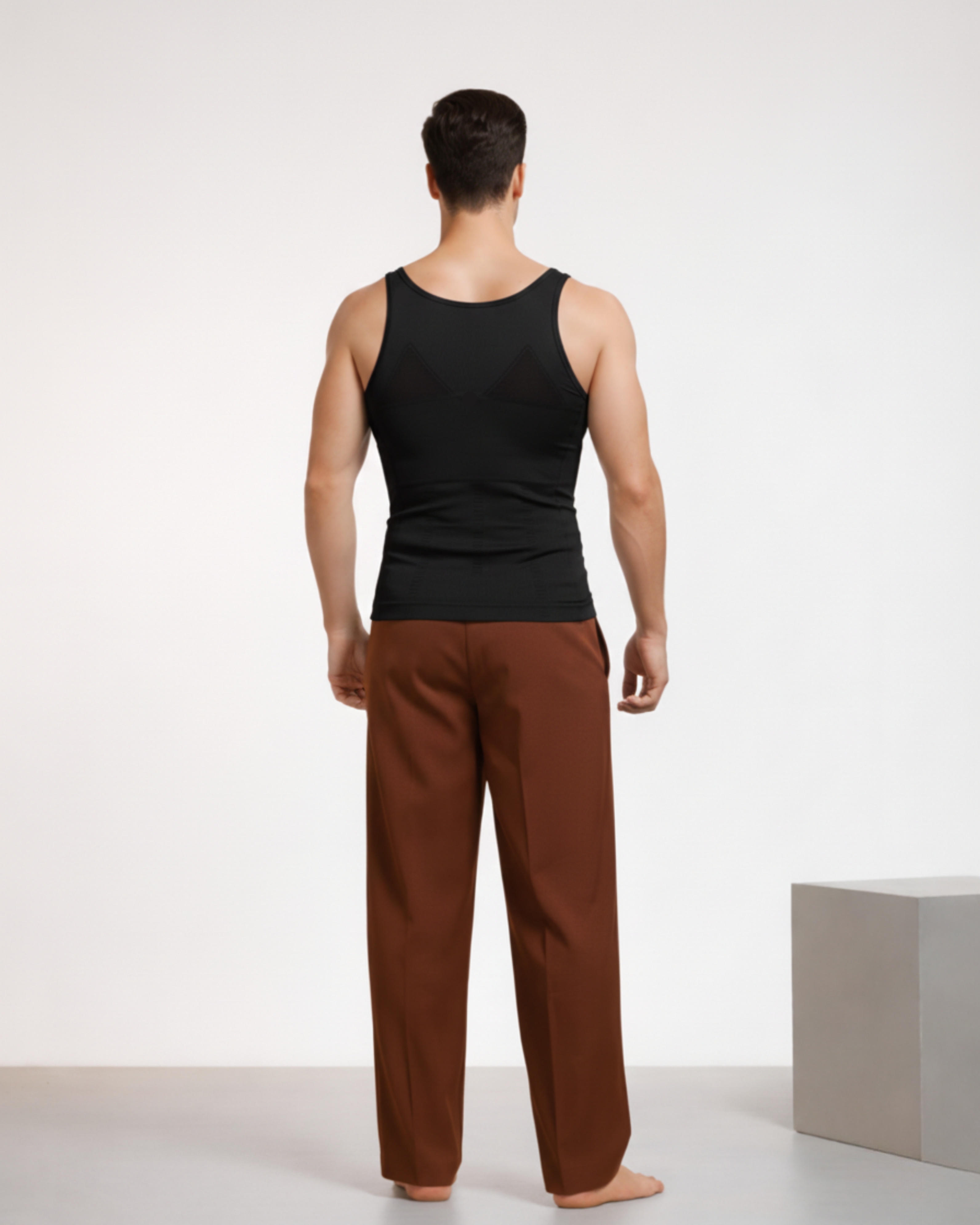 Men Slimming Body Shaper Vest Black