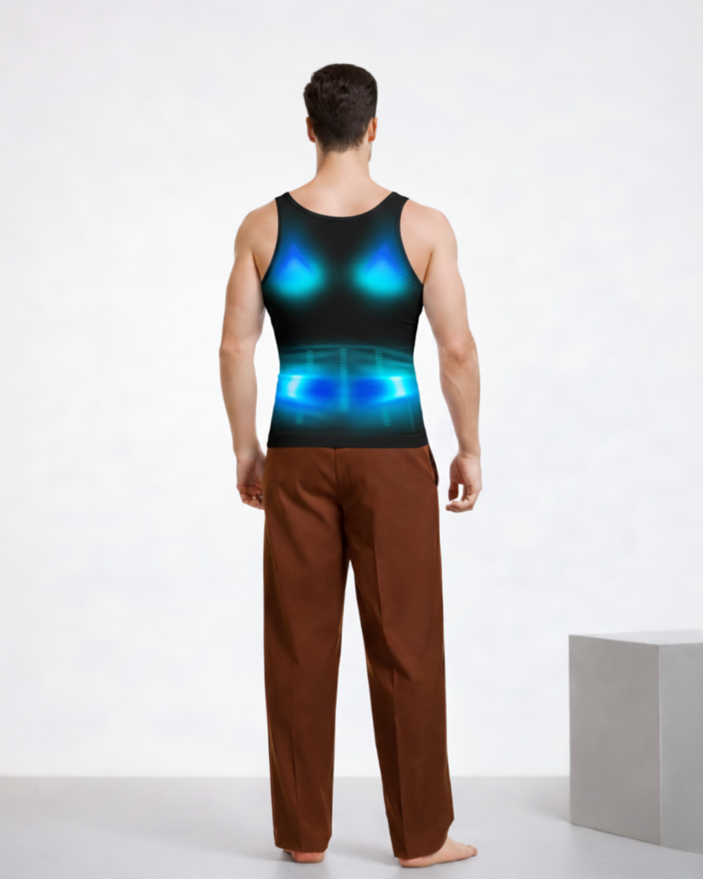 Men Slimming Body Shaper Vest Black