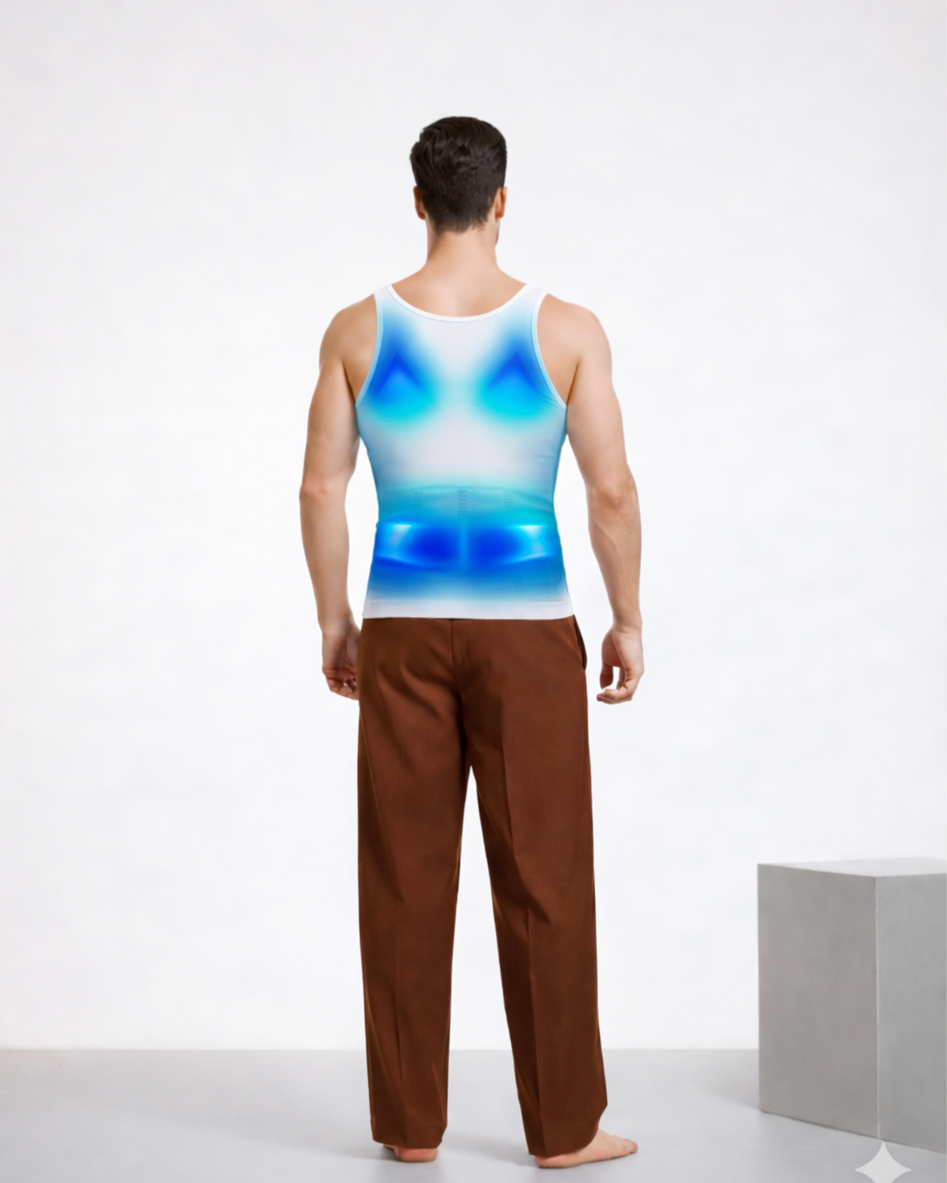 Men Slimming Body Shaper Vest White