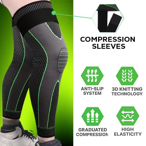 Knee & Calf Support Sleeve with strap 1pc
