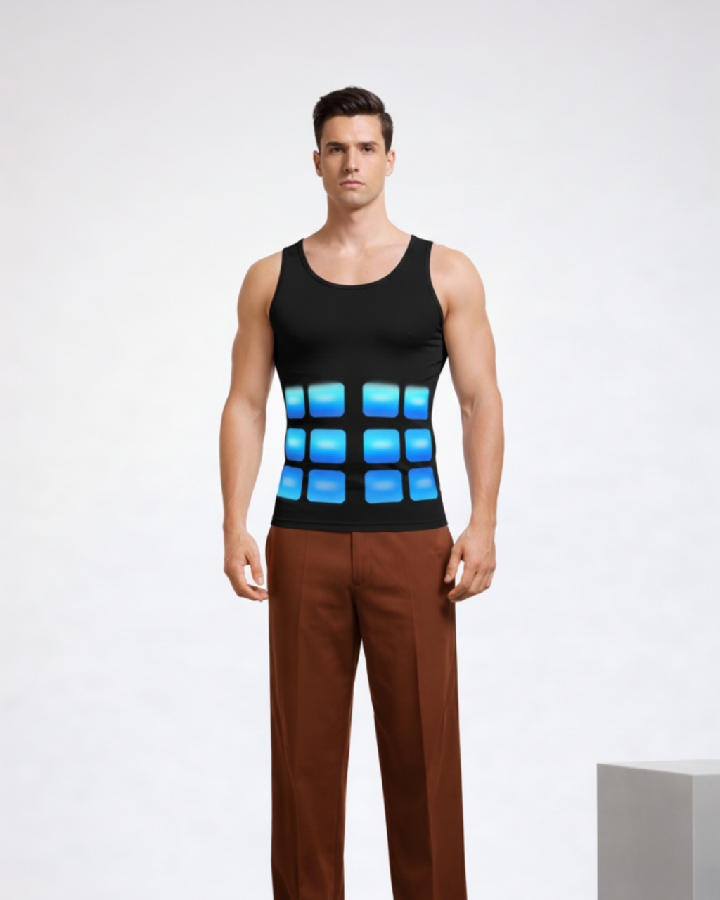 Men Slimming Body Shaper Vest Black