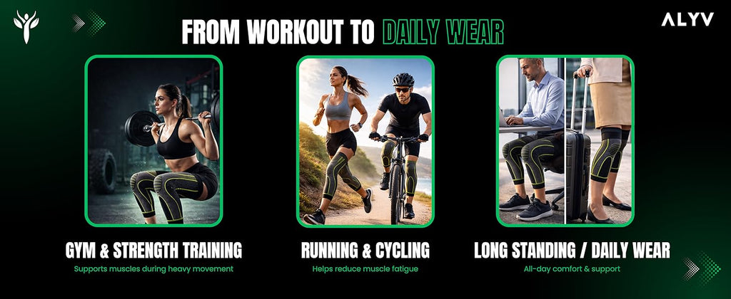 Knee & Calf Support Sleeve with strap 1pc