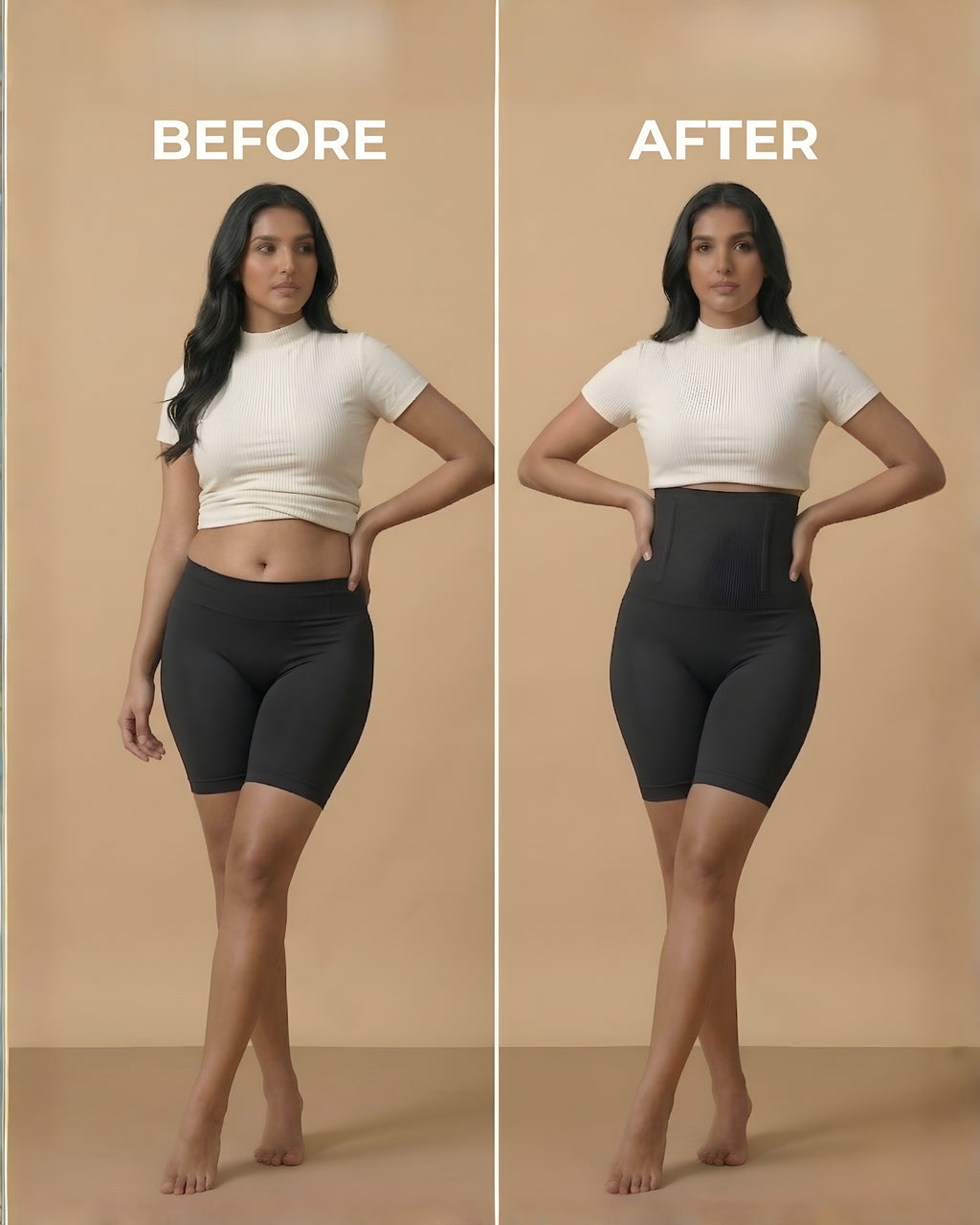 Tummy Control Slimming Body Shaper - Black