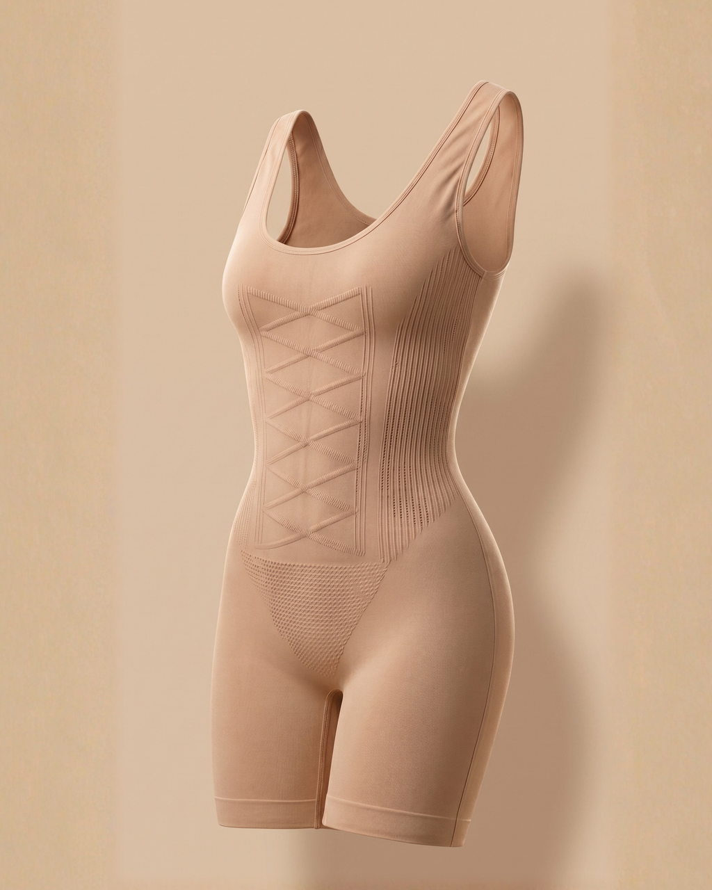 Omni-Flex Wide Strap Mid Thigh Full Body Shaper Skin