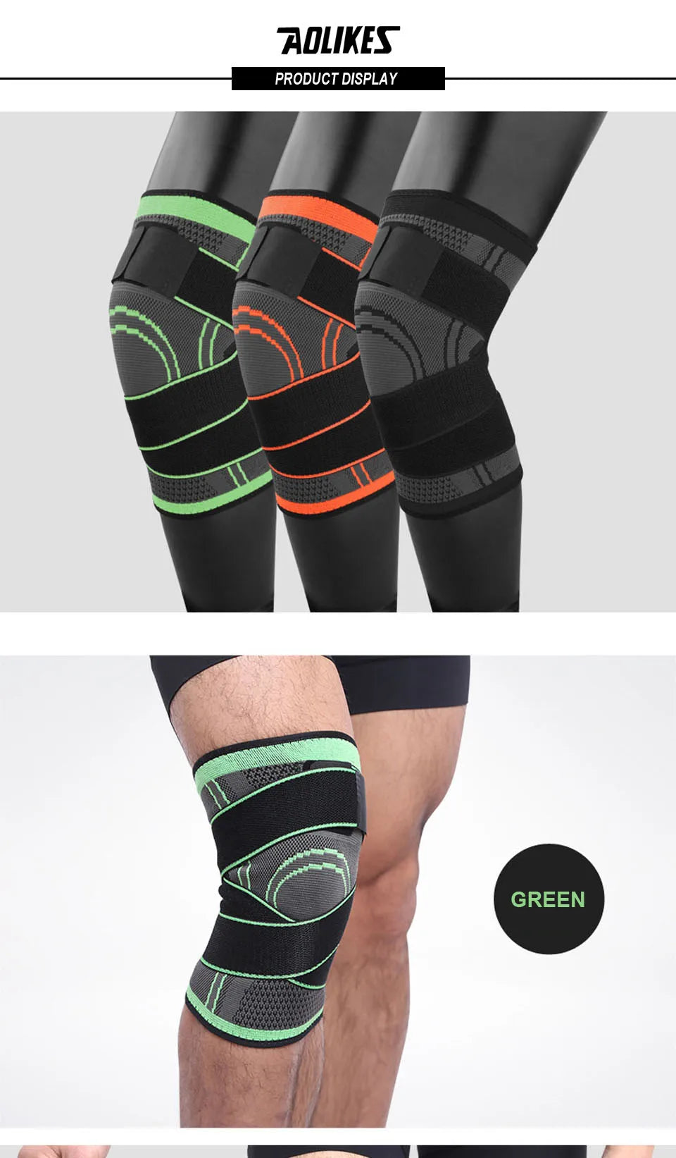 Knee Support Sleeve with strap 1pc