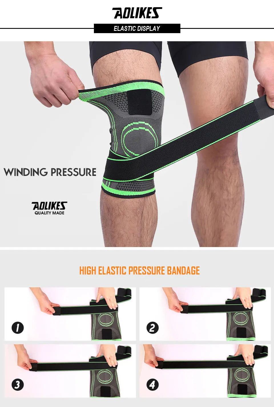 Knee Support Sleeve with strap 1pc
