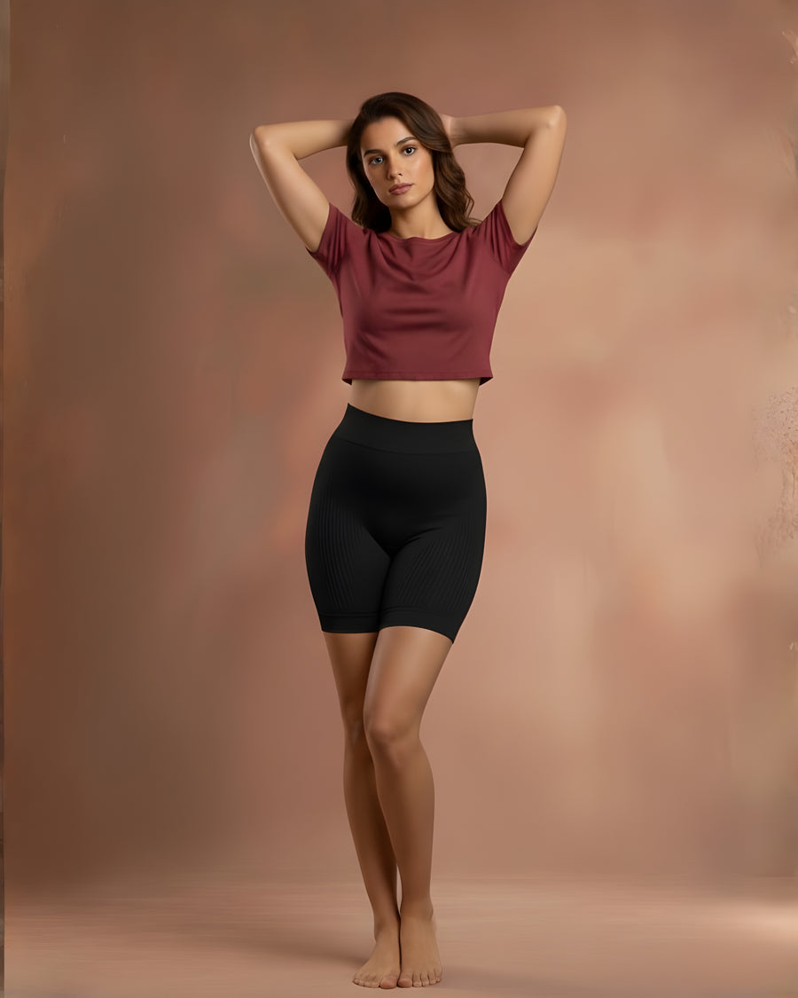 Tummy Control Slimming Body Shaper High Quality - Black - 2