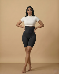 Tummy Control Shaper ||| Smooths lower tummy, hips and thighs while the high waistband cinches your waist for a sleek side profile.