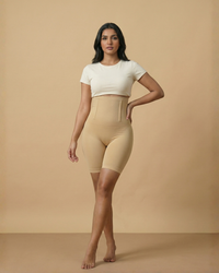 Tummy Control Shaper ||| Smooths lower tummy, hips and thighs while the high waistband cinches your waist for a sleek side profile.