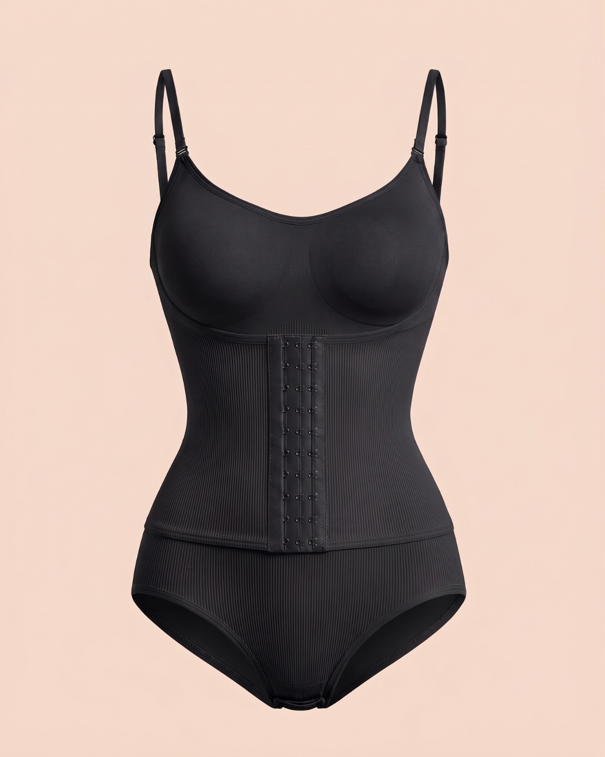 Cinch-Flex Adjustable Strap Full Body Shaper Black