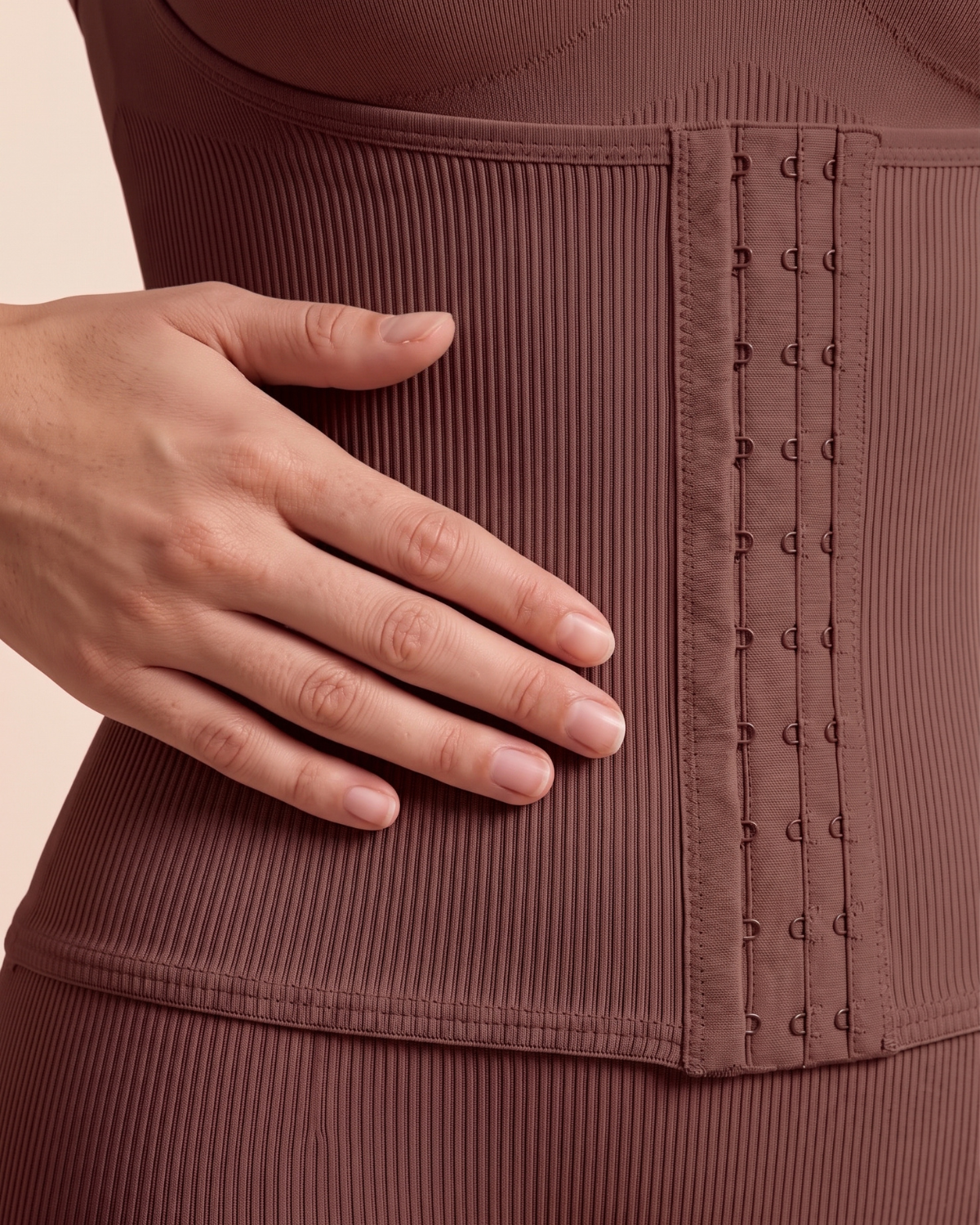 Cinch-Flex Adjustable Strap Full Body Shaper Brown