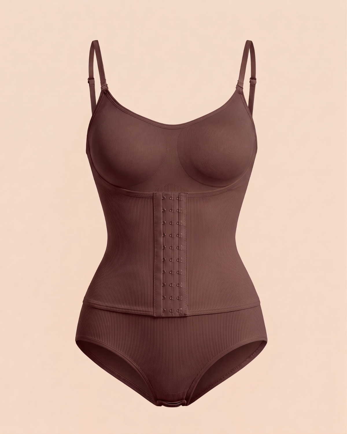 Cinch-Flex Adjustable Strap Full Body Shaper Brown