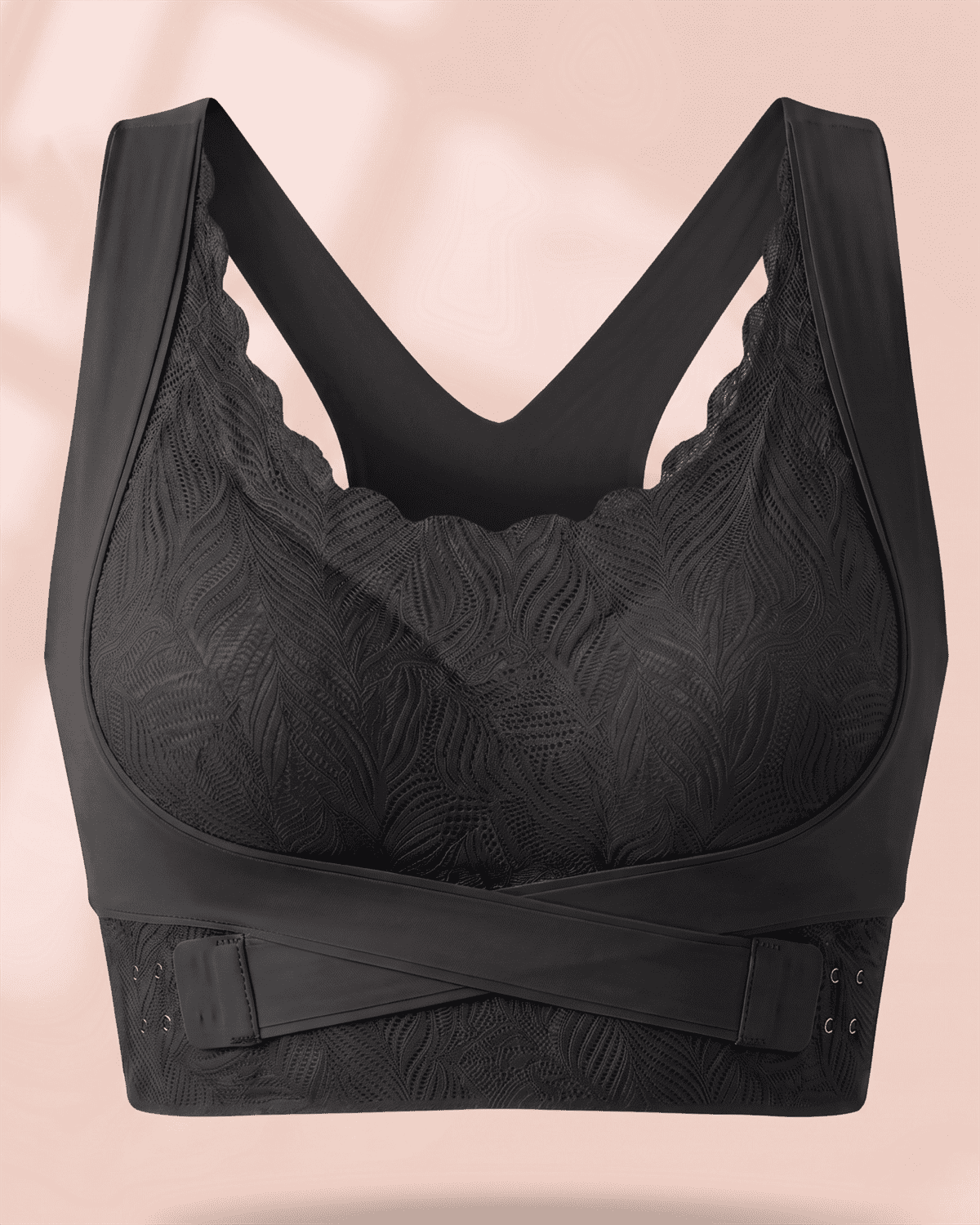 Cloud Lift Lace Bra - Black Seamless Bust Lifting & Wireless Shaping Posture Correcting Bra