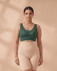 Cloud Lift Lace Bra - Green Seamless Bust Lifting & Wireless Shaping Posture Correcting Bra