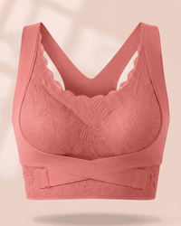 Cloud Lift Lace Bra - Pink Seamless Bust Lifting & Wireless Shaping Posture Correcting Bra