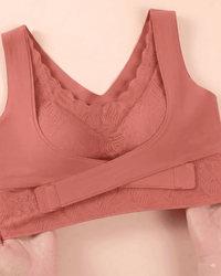 Cloud Lift Lace Bra - Pink Seamless Bust Lifting & Wireless Shaping Posture Correcting Bra