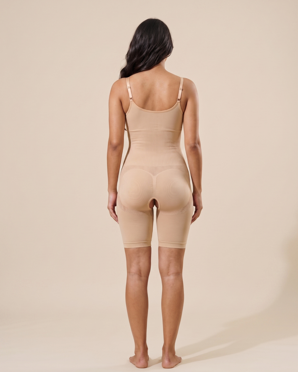 Curve-Flex Adjustable Strap Full Body Shaper Open Crotch Skin