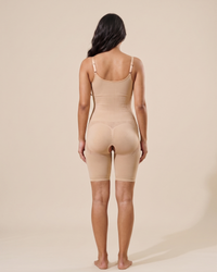 Curve-Flex Adjustable Strap Full Body Shaper Open Crotch Skin