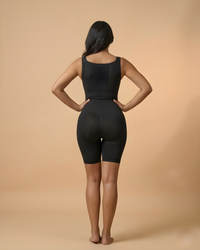 Wide Straps, Lifted Hips ||| Back view shows wide, comfy straps that don’t dig in, while targeted knit panels cup and lift the hips to prevent sagging.