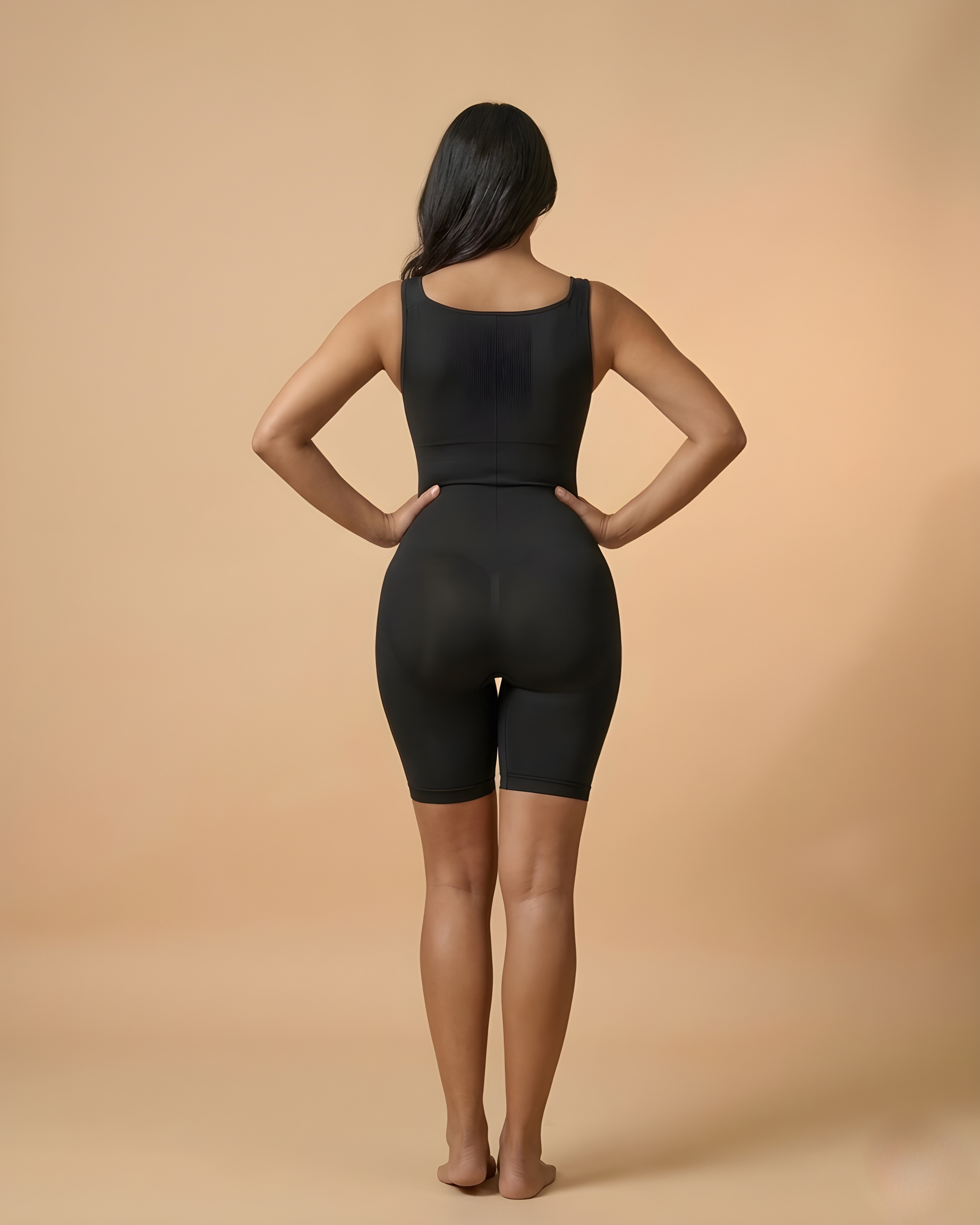 Wide Straps, Lifted Hips ||| Back view shows wide, comfy straps that don’t dig in, while targeted knit panels cup and lift the hips to prevent sagging.