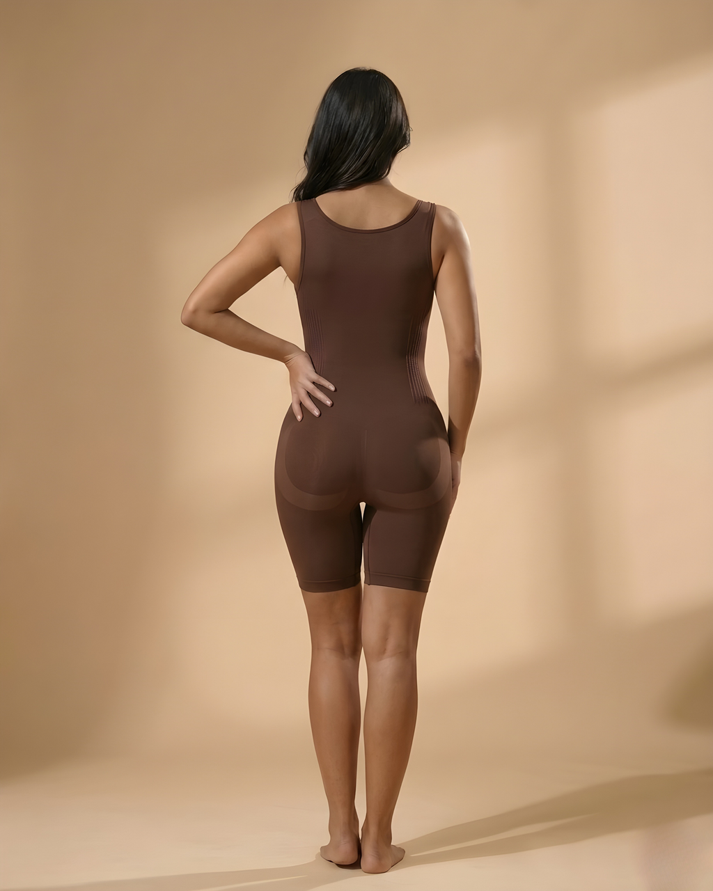 Wide Straps, Lifted Hips ||| Back view shows wide, comfy straps that don’t dig in, while targeted knit panels cup and lift the hips to prevent sagging.
