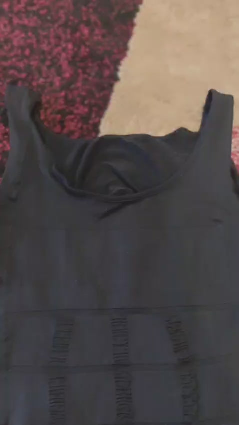 Men Slimming Body Shaper Vest Black