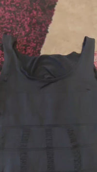 Men Slimming Body Shaper Vest Black