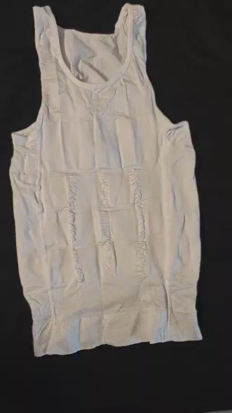 Men Slimming Body Shaper Vest White