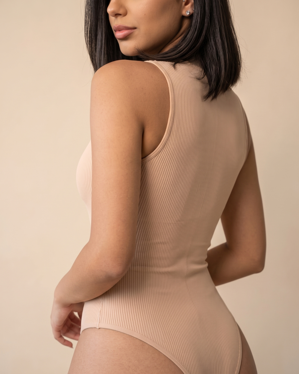 T-Flex Round Neck Low Cut Full Body Shaper Skin