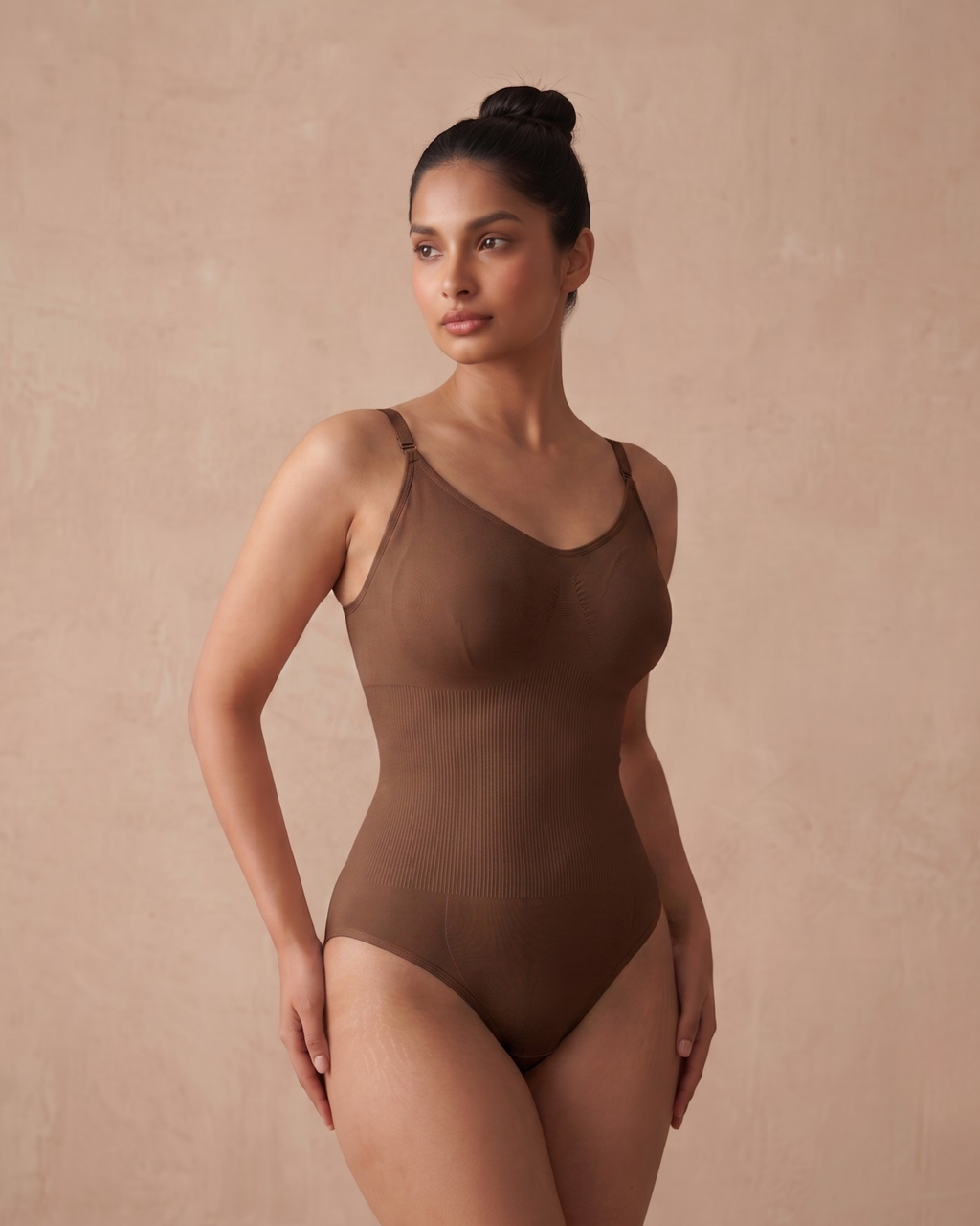 V-Flex Adjustable Strap Full Body Shaper Brown