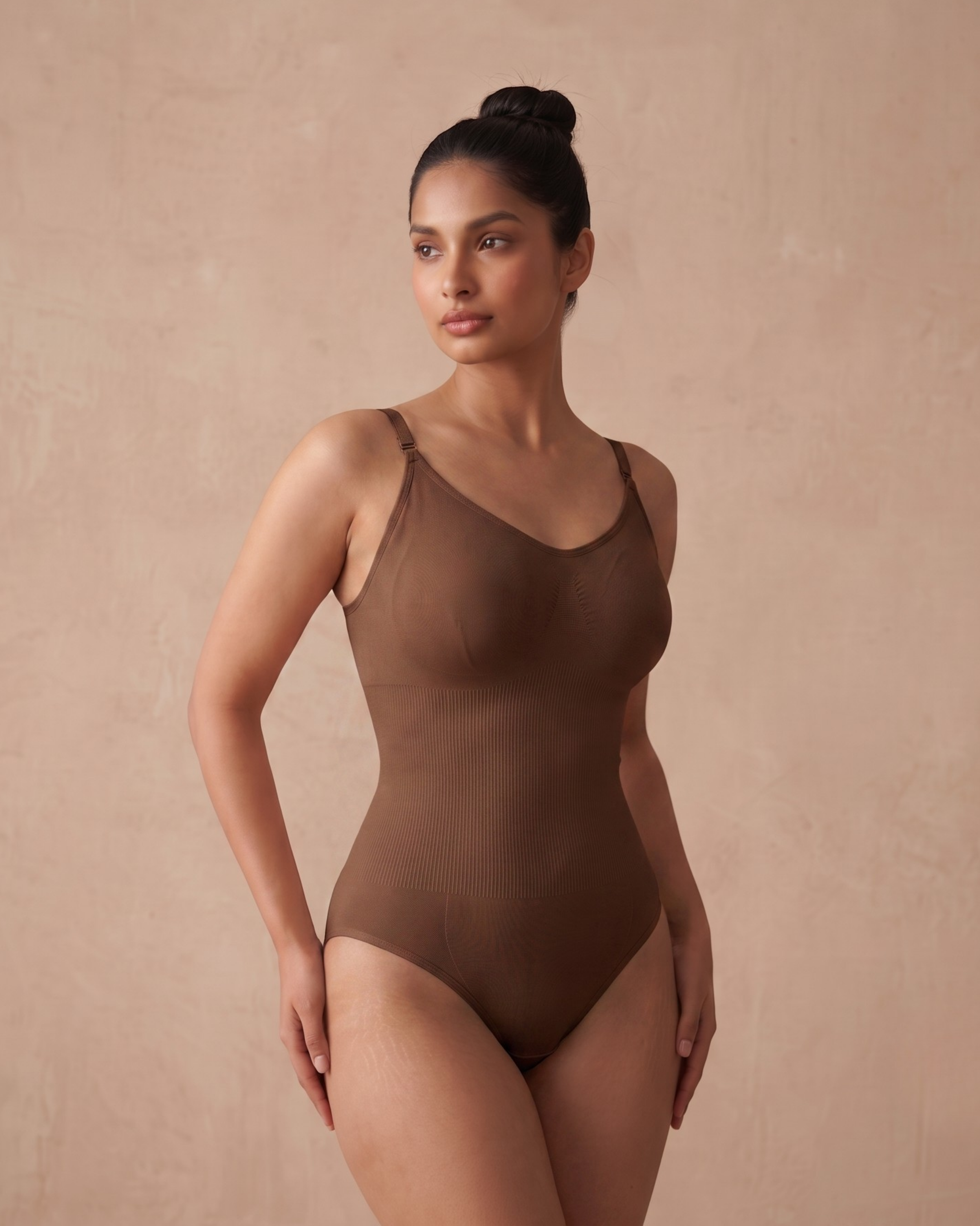 V-Flex Adjustable Strap Full Body Shaper Brown