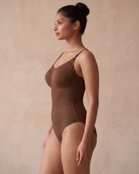 V-Flex Adjustable Strap Full Body Shaper Brown
