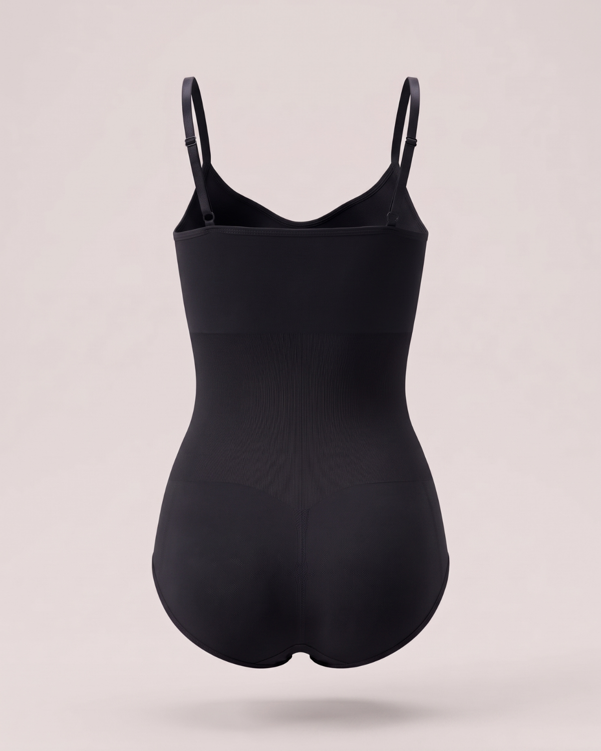 V-Flex Padded Adjustable Strap Low Cut Full Body Shaper Black