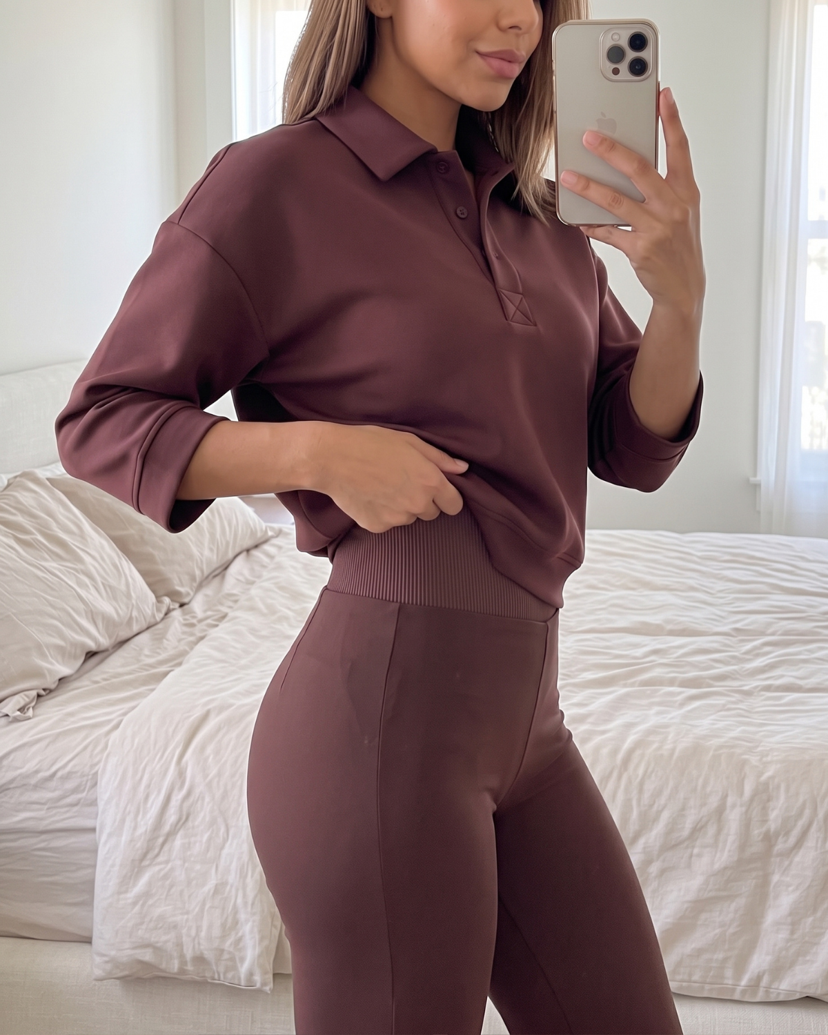 V-Flex Padded Adjustable Strap Low Cut Full Body Shaper Brown